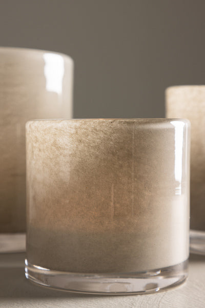 Glora Ljuslykta Beige 8 cm