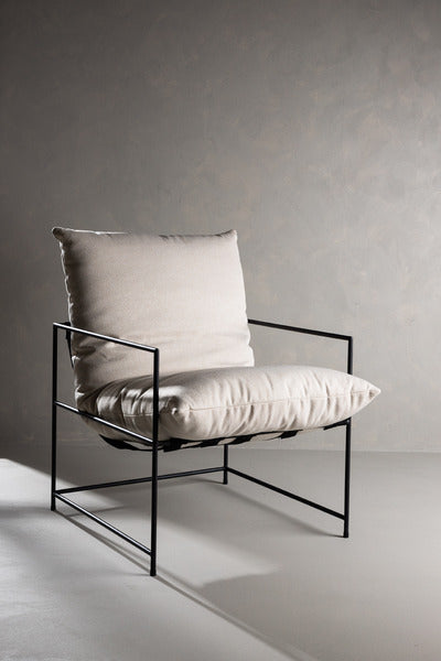 Sedalia Fåtölj Vit-Beige